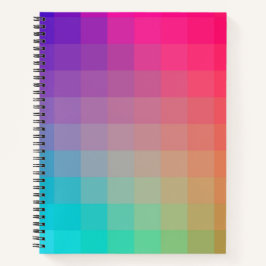 レインボーカラフルカラーグラデーションデザイン ノートブック
