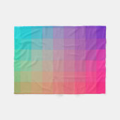 レインボーカラフルカラーグラデーションデザイン フリースブランケット (正面(横))