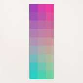 レインボーカラフルカラーグラデーションデザイン ヨガマット (正面)