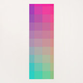 レインボーカラフルカラーグラデーションデザイン ヨガマット (裏面)