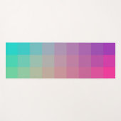 レインボーカラフルカラーグラデーションデザイン ヨガマット (正面(横))