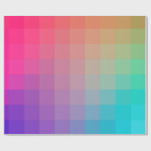 レインボーカラフルカラーグラデーションデザイン ラッピングペーパー (フラット)