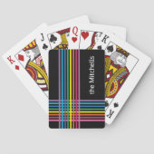 レインボーカラフルカラーストライプののパタストライプーン トランプ (裏面)