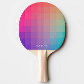 レインボーカラフルカラーモダン卓球 卓球ラケット (裏面)