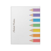レインボーカラフルカラーリングペンシルスクールキッズ ノートパッド (回転)