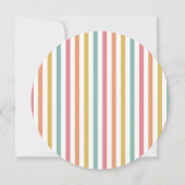 レインボーカラフルカリグラフィサークル子供の誕生日 招待状 (裏面)