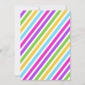 レインボーカラフルガールズギムナスト誕生日招待状 招待状 (裏面)