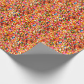 レインボーカラフルキャンディースイーツが撒き散らす ラッピングペーパー (角)