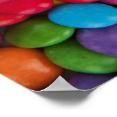 レインボーカラフルキャンディースイーツ ポスター (角)