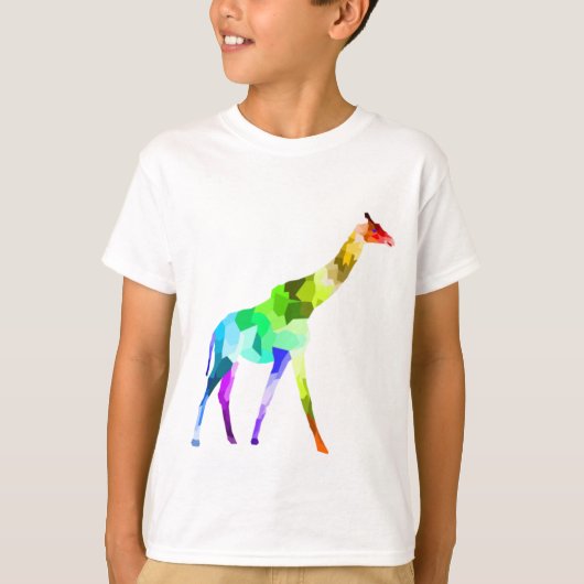 レインボーカラフルキリンの贈り物 Tシャツ (正面)