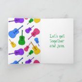 レインボーカラフルギターコラージュLet's Jam Cards カード (内部)