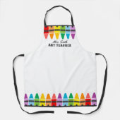 レインボーカラフルクライアンズアート先生パーソナライズされた エプロン (正面)