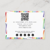 レインボーカラフルクライアンズキッズ先生託児 名刺 (裏面)