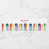 レインボーカラフルクライアンズバースデーパーティー ペットボトルラベル (シングルラベル)