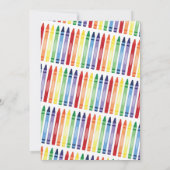 レインボーカラフルクライアンズ子供の誕生日パーティー 招待状 (裏面)