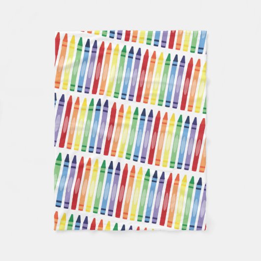 レインボーカラフルクライアンズ模様 フリースブランケット (正面)