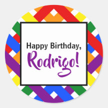 レインボーカラフルクライスクロスストライプ誕生日