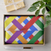 レインボーカラフルクライスクロスストライプ誕生日 薄葉紙 (ギフト)