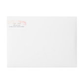 レインボーカラフルクラウドベビーシャワー差出人住所 ラップアラウンドラベル (正面)