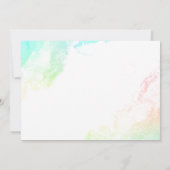 レインボーカラフルクラウドベビー-Q BBQベビーシャワー 招待状 (裏面)