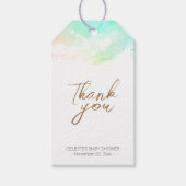 レインボーカラフルクラウド赤ちゃんシャワー ギフトタグ (正面)