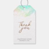 レインボーカラフルクラウド赤ちゃんシャワー ギフトタグ (裏面)