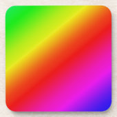 レインボーカラフルグラディエント斜めブレンド コースター (正面)