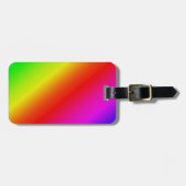 レインボーカラフルグラディエント斜めブレンド ラゲッジタグ (正面横)