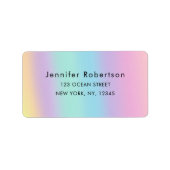 レインボーカラフルグラデーショグラデーションン名アドレス ラベル (正面)