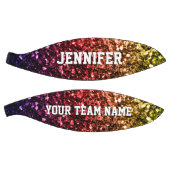 レインボーカラフルグリッターがあなたのチームを輝かせる バスケットボール (パネル)