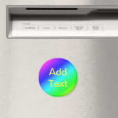 レインボーカラフルグリーンブルーパープル斜めブレンド マグネット (インサイチュ (食洗機))