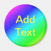 レインボーカラフルグリーンブルーパープル斜めブレンド マグネット (正面)