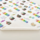 レインボーカラフルケーキのデザート&ふりかけパターン シェルパブランケット (3/4)