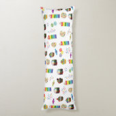 レインボーカラフルケーキのデザート&ふりかけパターン ボディピロー (裏面 (縦))