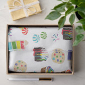 レインボーカラフルケーキのデザート&ふりかけパターン 薄葉紙 (ギフト)