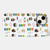 レインボーカラフルケーキのデザート&ふりかけパターン Case-Mate iPhoneケース (裏面 (横))