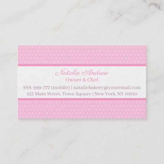 レインボーカラフルケーキベーカリー 名刺 (裏面)