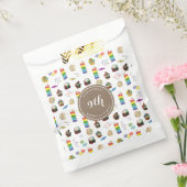 レインボーカラフルケーキ振りかける誕生日パーティー フェイバーバッグ (封をした状態)