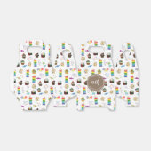 レインボーカラフルケーキ振りかける誕生日パーティー フェイバーボックス (折り畳みなし)