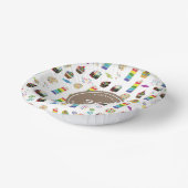 レインボーカラフルケーキ振りかける誕生日パーティー ペーパーボウル (傾斜あり)