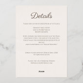 レインボーカラフルゴールデン結婚フォイル 箔招待状 (裏面)