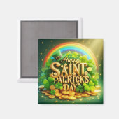 レインボーカラフルサンお洒落パトリックの日 マグネット (正面/裏面)