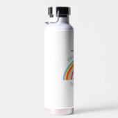 レインボーカラフルサンキュー先生感謝 ウォーターボトル (右面)