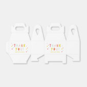 レインボーカラフルサンキュー子供の誕生日パーティー フェイバーボックス (折り畳みなし)