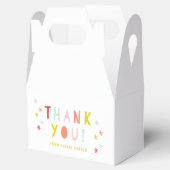 レインボーカラフルサンキュー子供の誕生日パーティー フェイバーボックス (オープン)