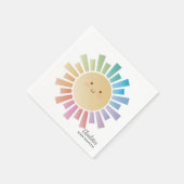 レインボーカラフルサンシャインベビーシャワー スタンダードカクテルナプキン (角)