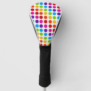 レインボーカラフルサークルのパターン ゴルフヘッドカバー