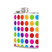 レインボーカラフルサークルのパターン フラスク (左)
