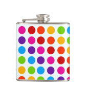 レインボーカラフルサークルのパターン フラスク (正面)