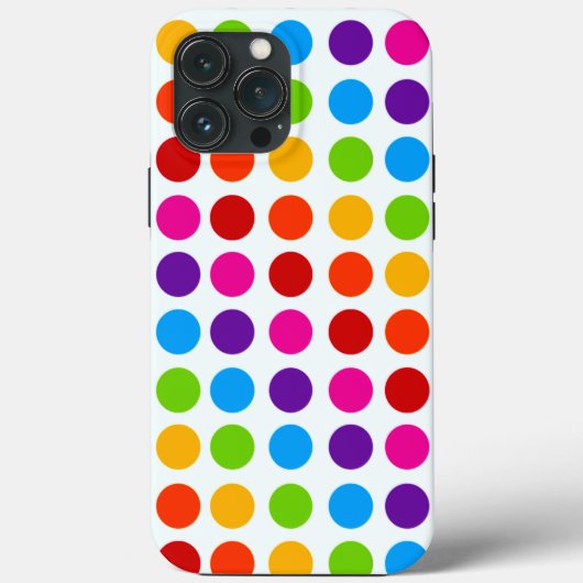 レインボーカラフルサークルのパターン Case-Mate iPhoneケース (裏面)